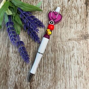 Handcrafted Nurse Pens Beaded Unique Artisan Gifts Office Accessories